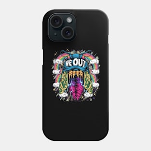 Funny Rainbow Cicada We Out Cute Cicada Brood Emergence Phone Case