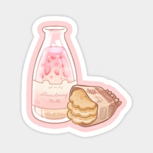 Cute Strawberry Milk Magnet