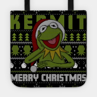 Kermit Merry Christmas Ugly Sweater Pattern Tote