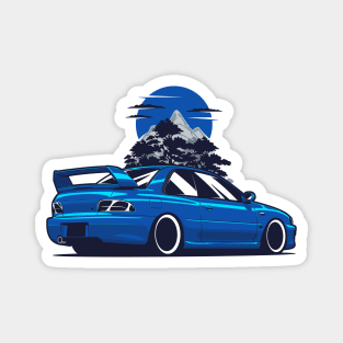 Blue Impreza WRX STI JDM Coupe Magnet