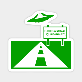 UFO over the Road Magnet