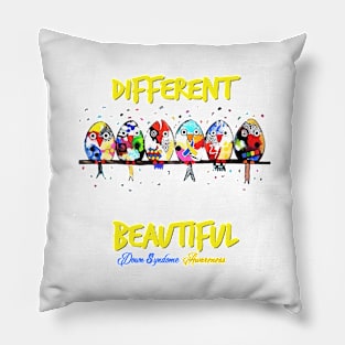 Different Beautiful Down Syndome Swareness Fish Gift Pillow