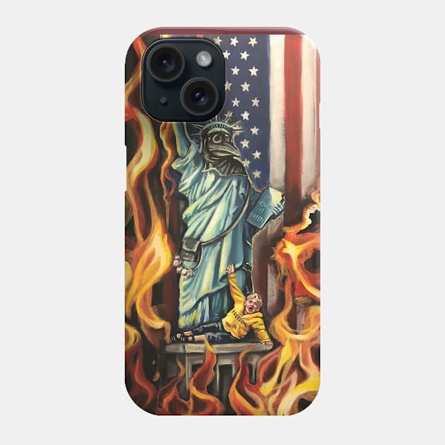 "The Plague of Liberty" Phone Case by AmyCNicholls