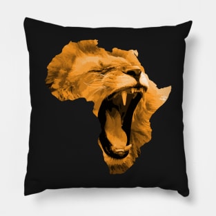 African Lion Roaring | Safari Culture | Africa Map | Africa Is Calling Pillow