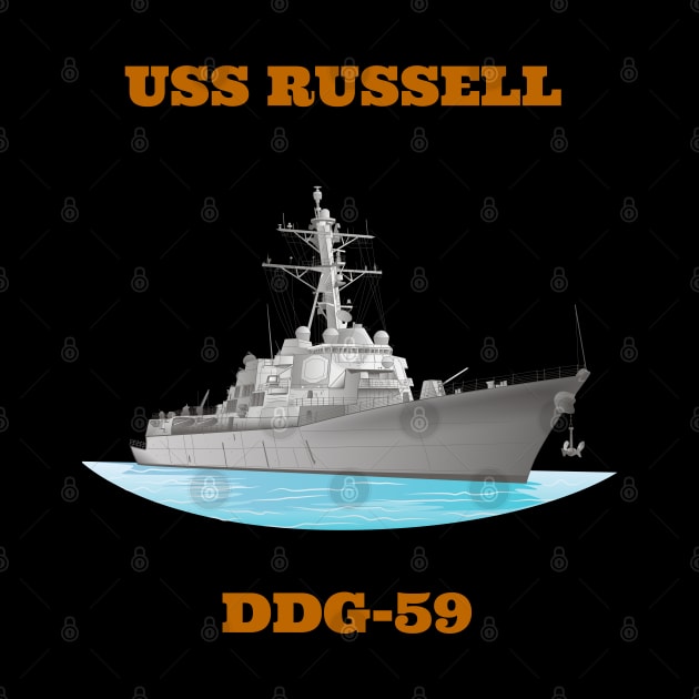 Russell DDG-59 Destroyer Ship by woormle