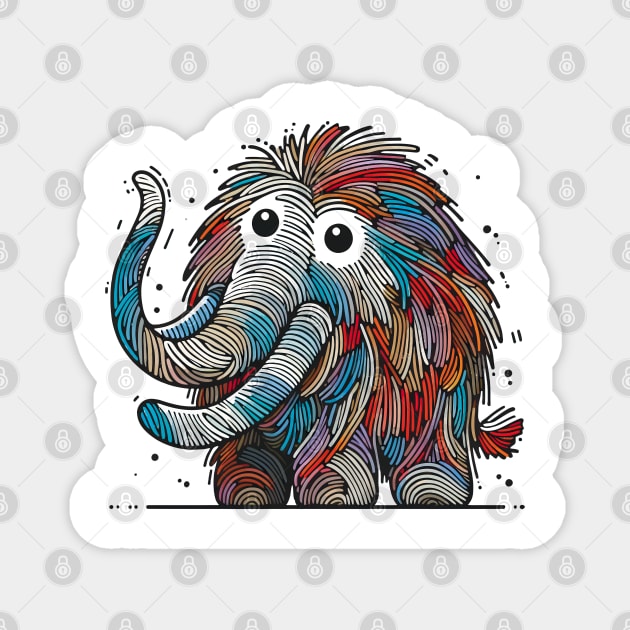 Tusked Majesty Woolly Mammoth Magnet by Cutetopia