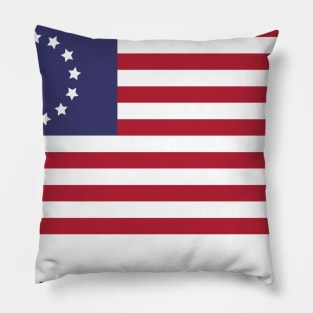 betsy ross FLAG USA american flag 1976 80s T-Shirt Pillow