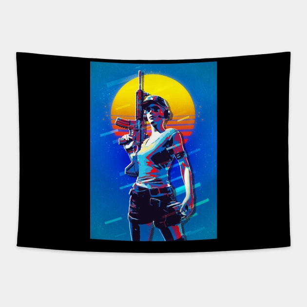 Pubg Girl Tapestry by Durro