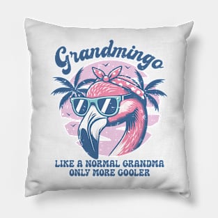 Vintage Style Grandmingo Pink Flamingo Grandma Pillow