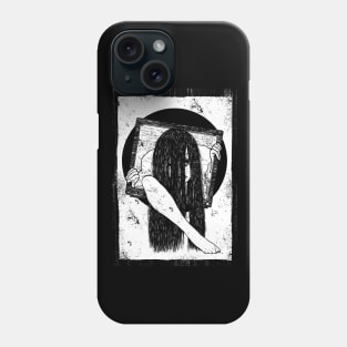 TV Set SADAKO (white print) Phone Case