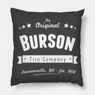 Burson Tire Company - Retro White Logo Pillow