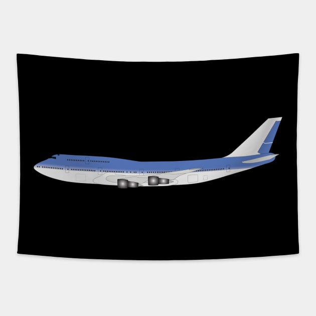 Boeing 747 from side design Tapestry by Avion