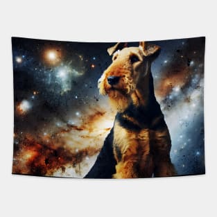 Space Airedale Terrier Tapestry