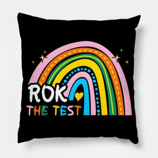 Rainbow Rock The Test Exam Testing Day Student Teacher Life Pillow