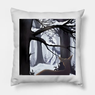 Stalking in the forest Pillow