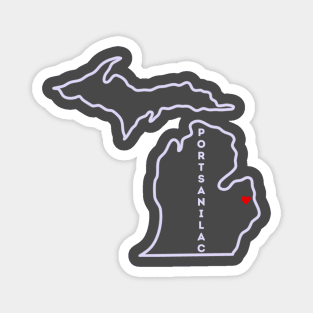 Port Sanilac MI Love (Lavendar) Magnet