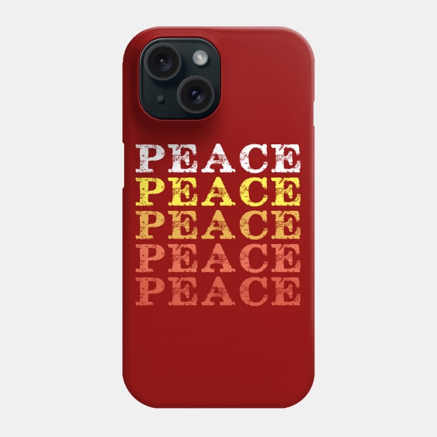Vintage, Retro Repeating PEACE Phone Case by Jitterfly