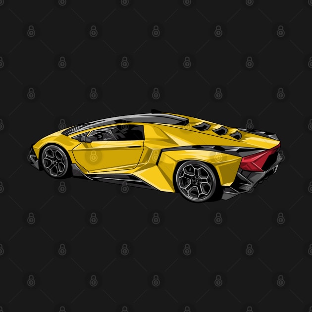 Yellow Sports Cars by Rey.Art