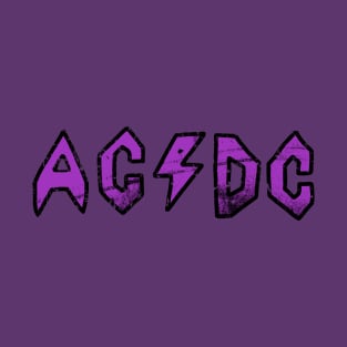 Butt-Head AC/DC Distressed - Purple T-Shirt