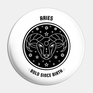 Aries ♈ Bold Since Birth Zodiac Sign Pin