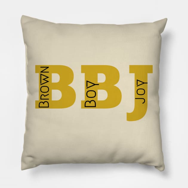 Brown Boy Joy Pillow by F[_]CK A Designer