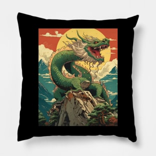 The Green Mountain Dragon Pillow