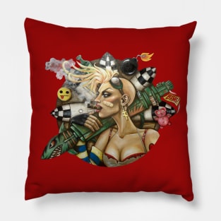 Tank Girl Nouveau Pillow