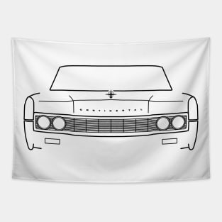 1967 vintage Lincoln Continental outline graphic (black) Tapestry