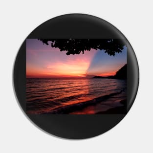 sunset at the beach Pin