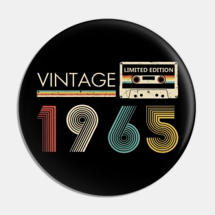 Vintage 1965 Limited Edition Cassette 59th Birthday Pin