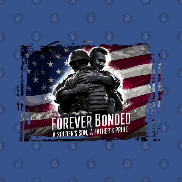 Forever Bonded a soldier's son , a father's pride | Veteran son Father's day by T-shirt US