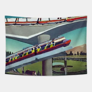 Monorail 1971 (Retro Vintage look) Tapestry