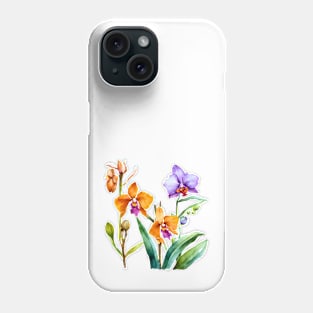 Beautiful Watercolor Orchids Phone Case