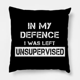 In My Defence I Was Left Unsupervised Pillow