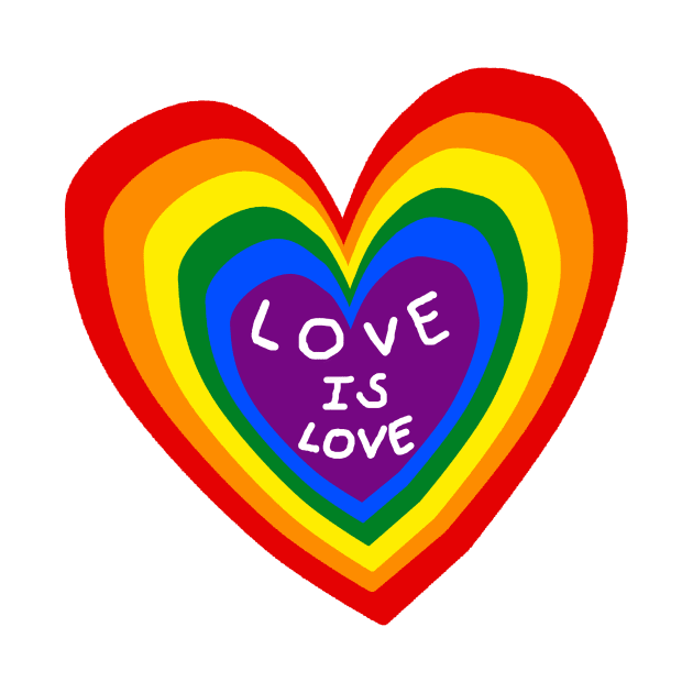 LOVE IS LOVE rainbow heart with rainbow, LGBT Shirt by Studiowup