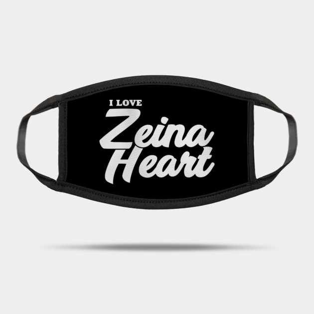 I Love Zeina Heart Zeina Heart Mask Teepublic