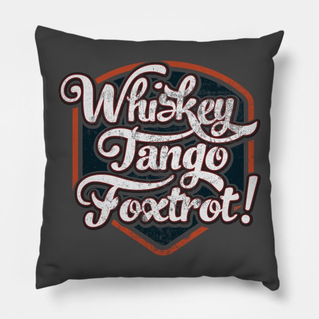 Whiskey Tango Foxtrot - Code Grey Pillow by TheFactorie
