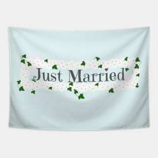 Flowery Just Married gifts Tapestry