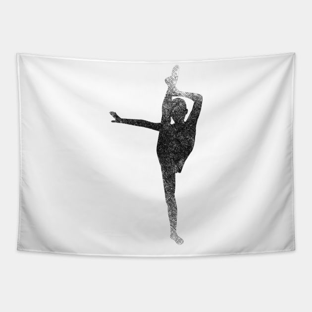 Yoga WorkOut Pose Tshirt Tapestry by joyjeff