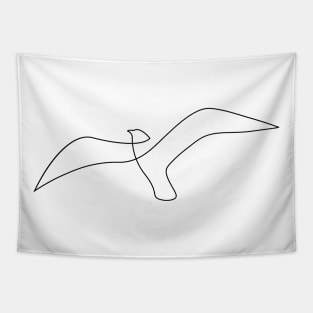 Seagull - one line art Tapestry