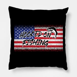 'Hooked on Fishing' Cool Fishing Gift Pillow