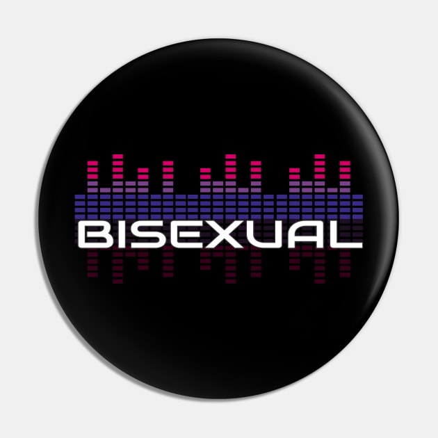 Music Equalizer Bars - Bisexual Pin by Forsakendusk