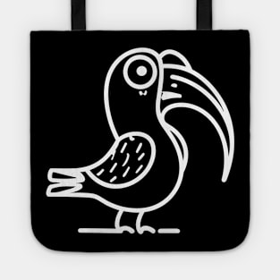 Funny Minimalist Raven Bird Cartoon Tote