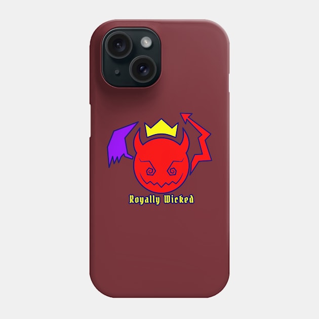 Royally Wicked Emoji 1 Phone Case by RD Doodles