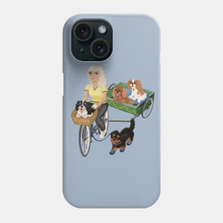 Four Cavaliers Biking and Being Active Phone Case