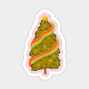 Rainbow Christmas Tree Magnet