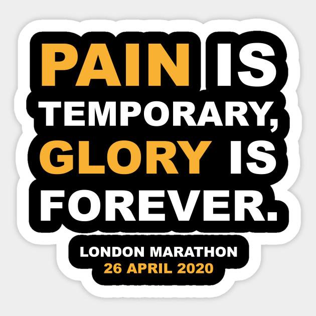 London Marathon 2020 Finisher Glory Is Forever London Martahon 2020 Sticker Teepublic