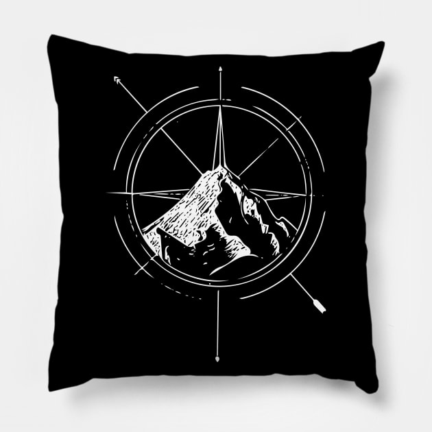 Compass Mountains - PNW Pillow by Thistle Kent