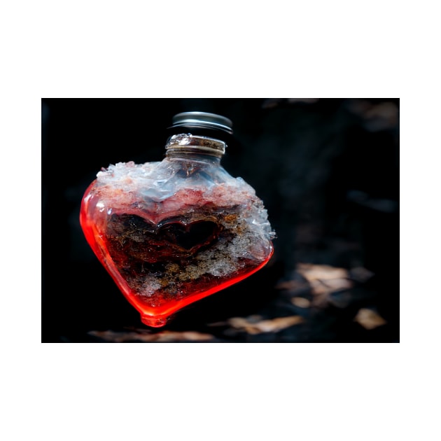 Broken Frozen Heart Art In A Bottle  /  Broken Hearts Unwind Designs by Unwind-Art-Work