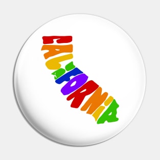 Rainbow California Map Pin